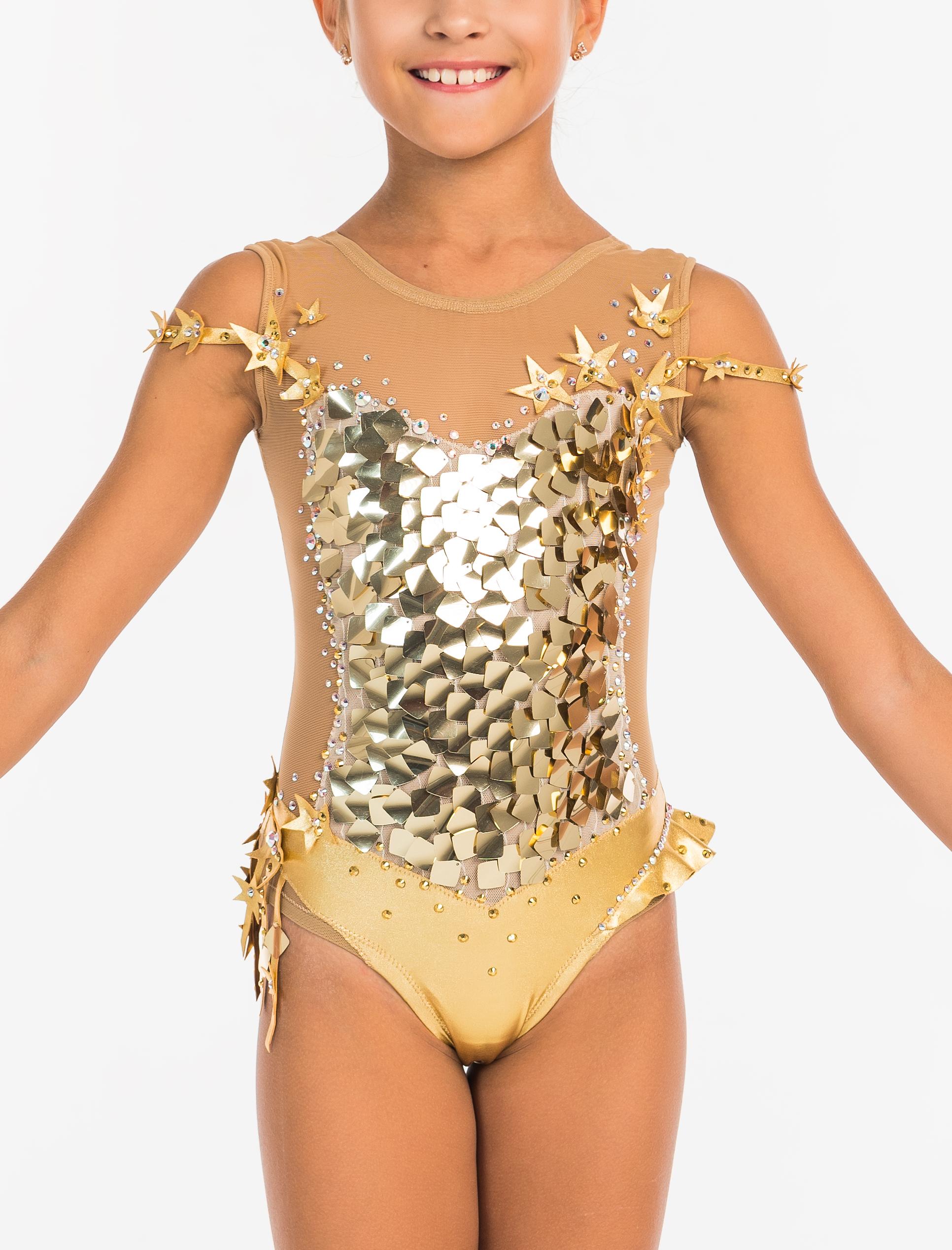 Купальник для художественной гимнастики Золотой вавилон — купить в интернет-магазине «Танцующие»